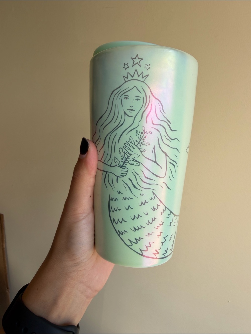 Starbucks Iridescent Mint Green Travel Tumbler